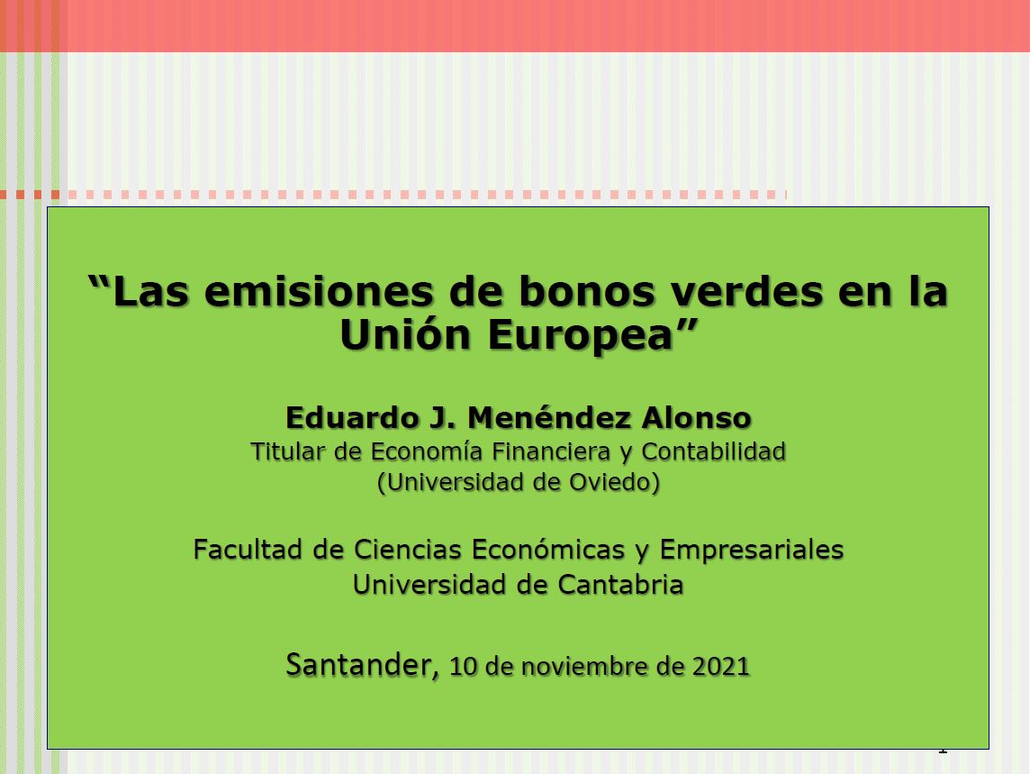 Los Bonos Verdes: Situación Actual y Perspectivas en la UE – Eduardo Menéndez